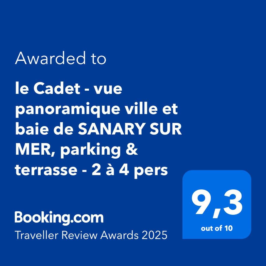 Le Cadet - Vue Panoramique Ville Et Baie De Sanary Sur Mer, Parking & Terrasse - 2 A 4 Pers Bagian luar foto